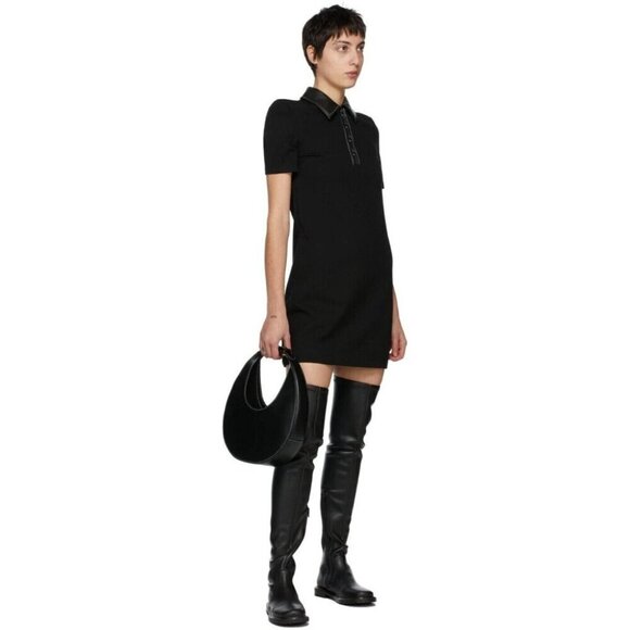 Staud Faux-Leather Belle Boots Size 37 US 7 Black $495 - Picture 2 of 15